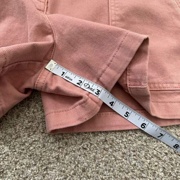NEW Reiss pink washed mid rise denim shorts size 10 - Picture 8 of 9